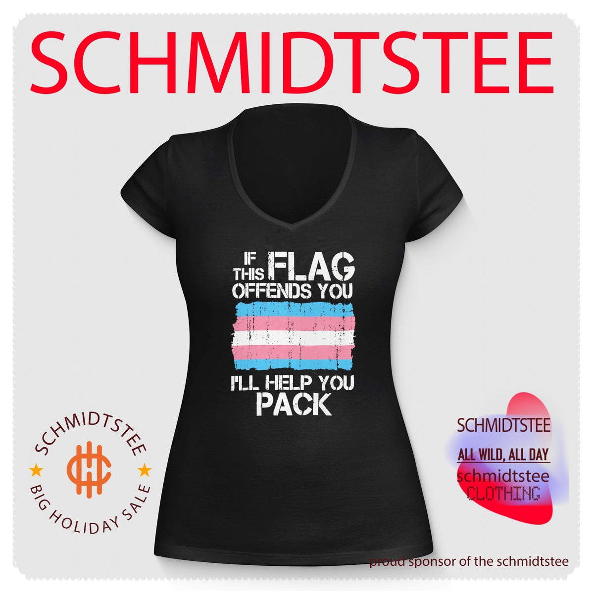 If This Trans Flag Offends You I Will Help You Pack Pride shirt Unisex