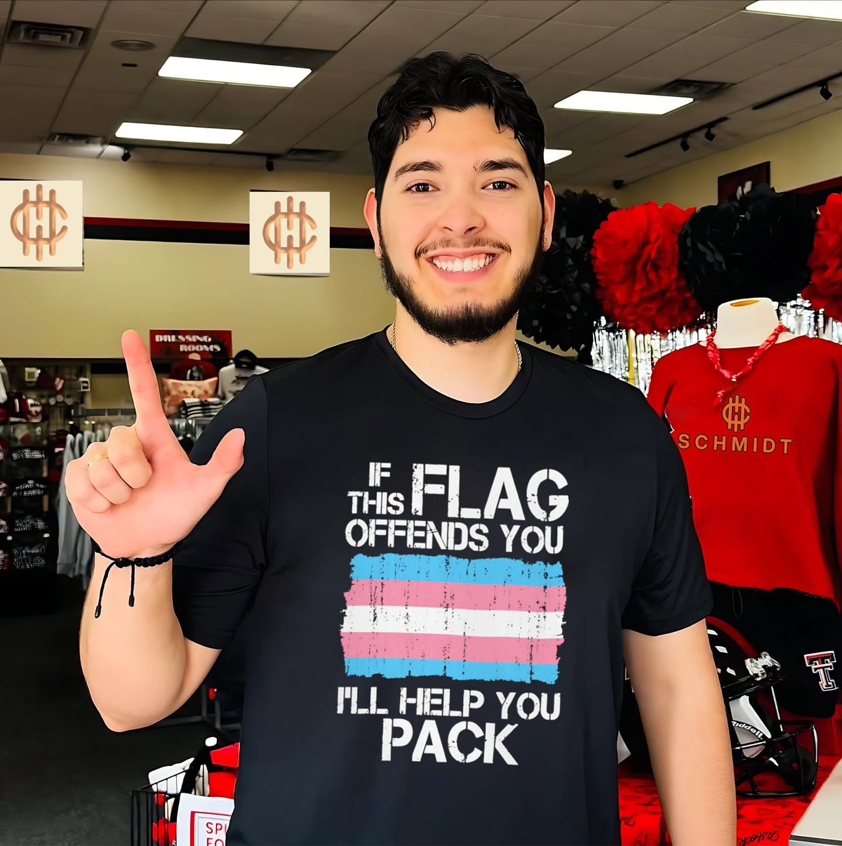 If This Trans Flag Offends You I Will Help You Pack Pride shirt Unisex