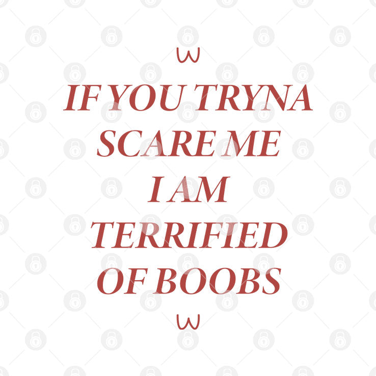 If You Tryna Scare Me I Am Terrified Of Boobs T Shirt Unisex