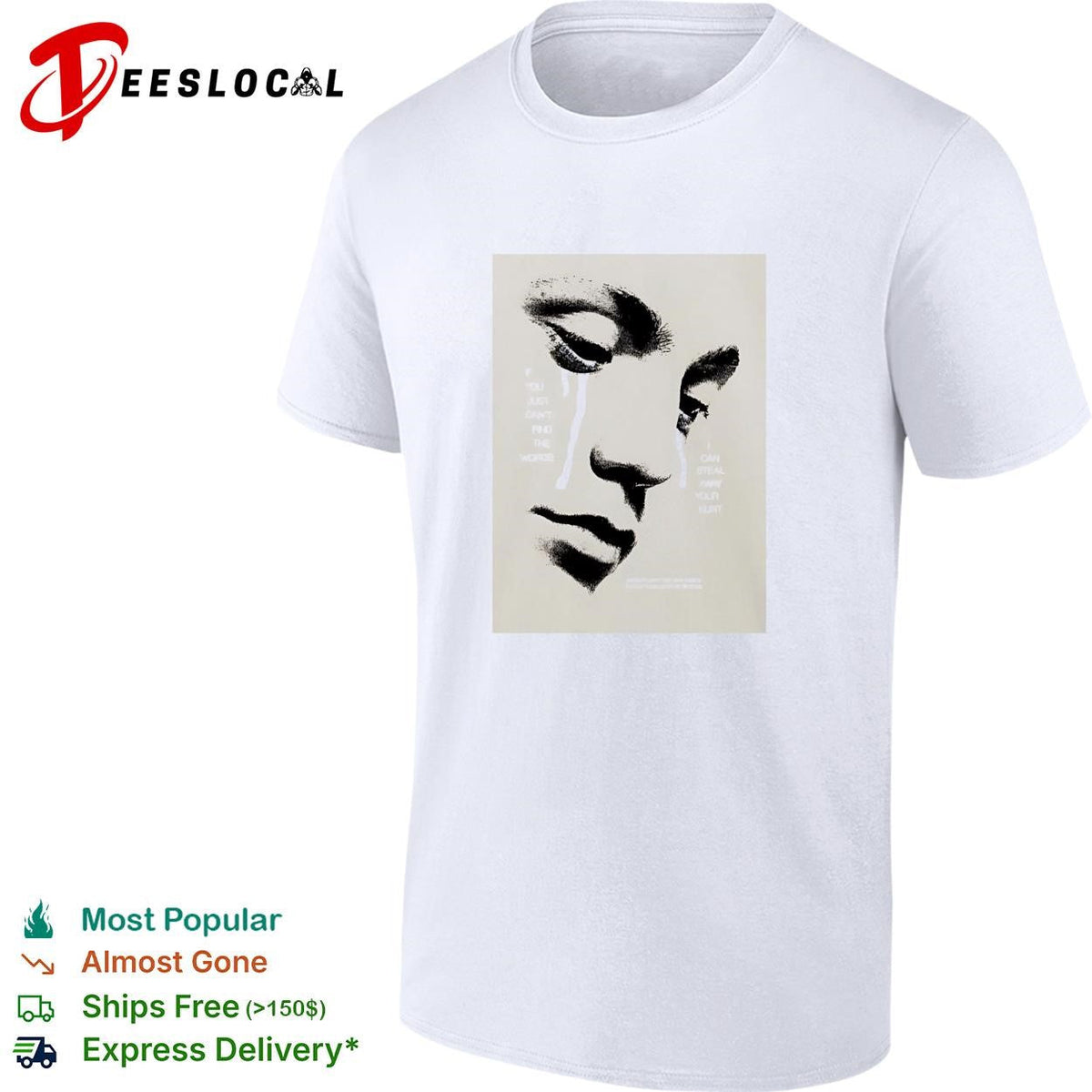 If you can’t find the words I can steal away your hurt sad face art shirt Unisex