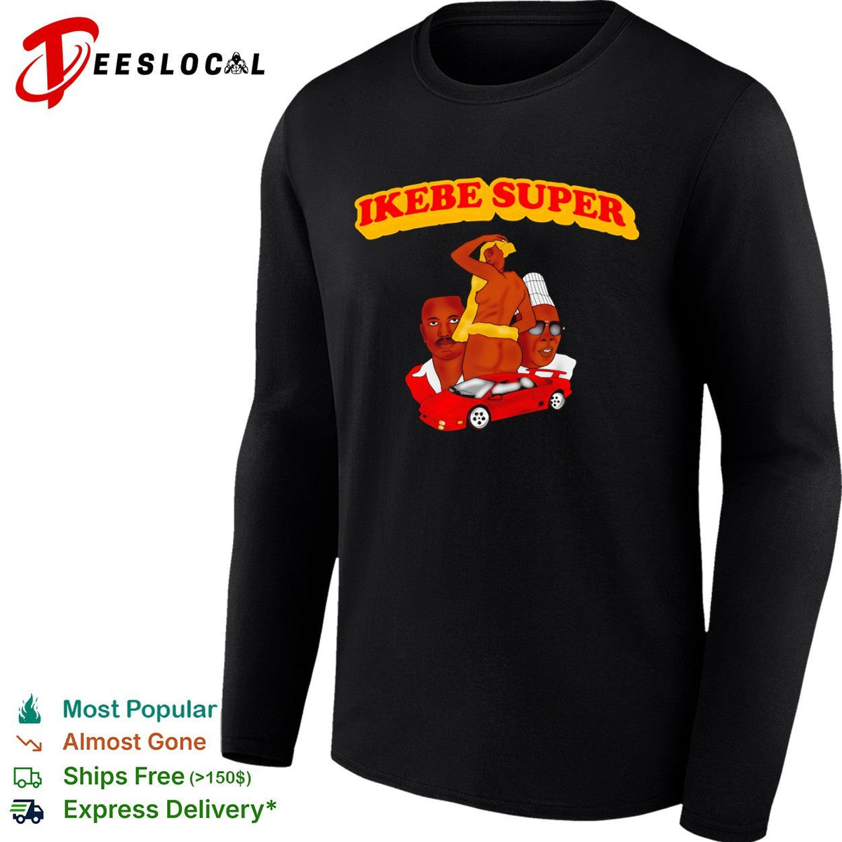 Ikebe Super cartoon shirt Unisex