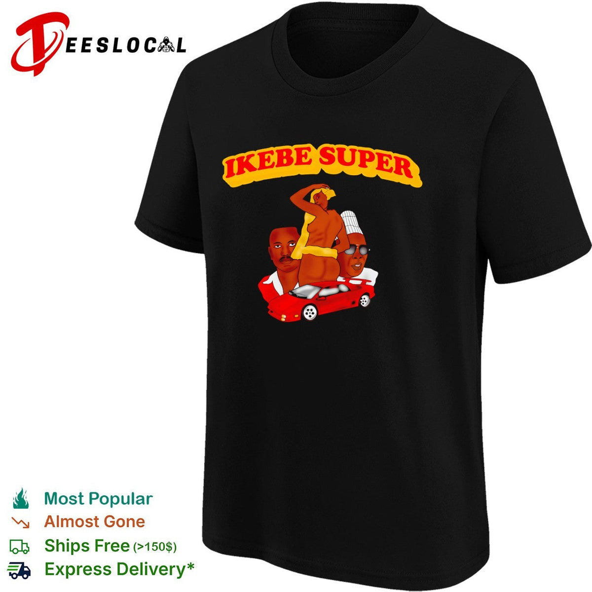 Ikebe Super cartoon shirt Unisex