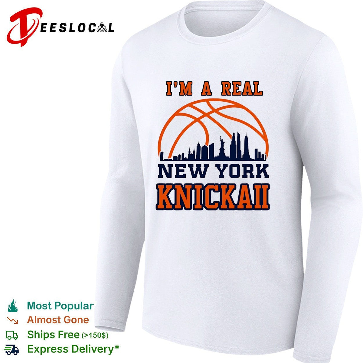 I’m A Real New York Knick Basketball Skyline 2026 shirt Unisex