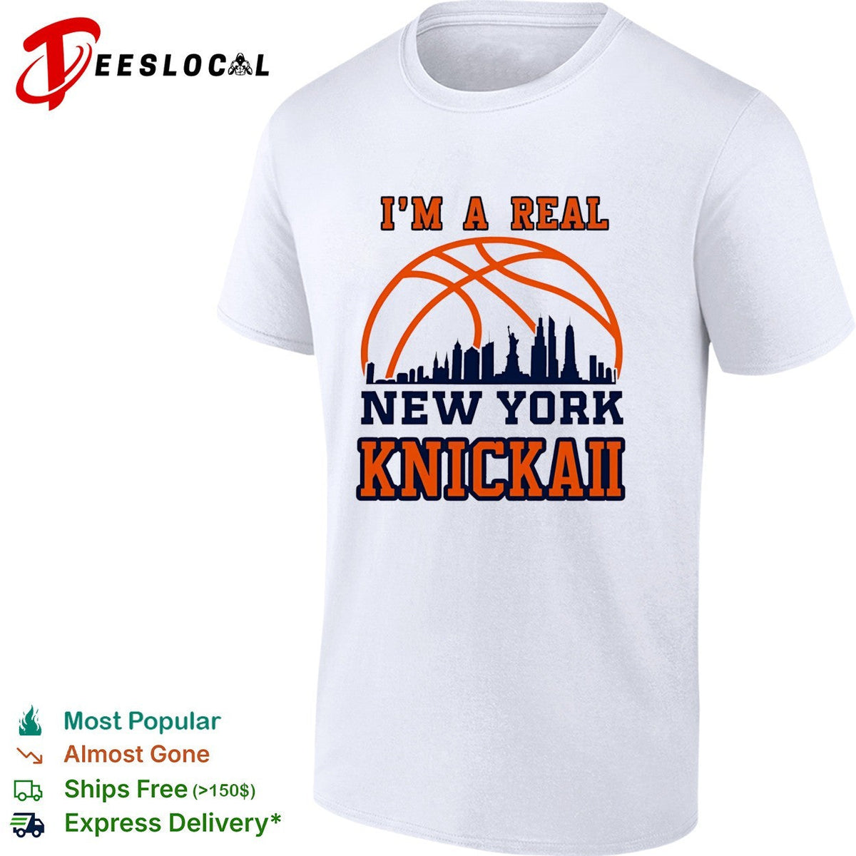 I’m A Real New York Knick Basketball Skyline 2026 shirt Unisex