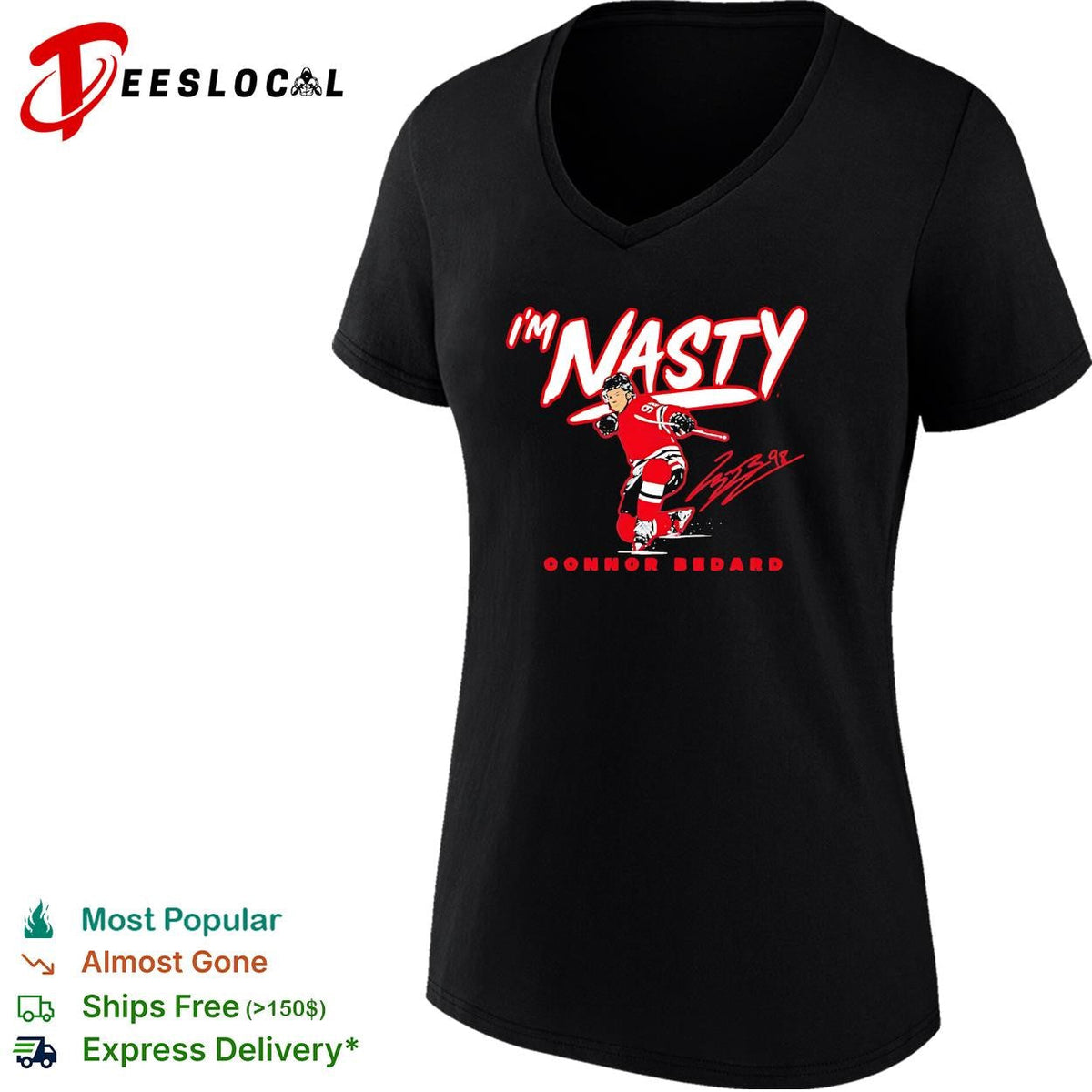 I’m Nasty Connor Bedard Chicago Blackhawks signature shirt Unisex