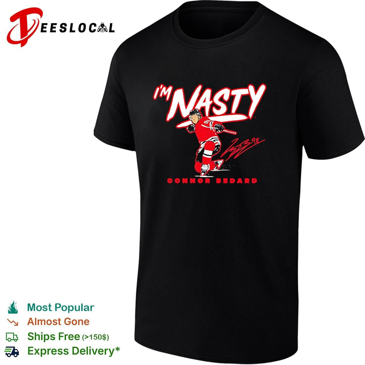I’m Nasty Connor Bedard Chicago Blackhawks signature shirt Unisex