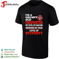 I’m a Grumpy old Firefighter my level of sarcasm depends on your level of stupidity shirt Unisex