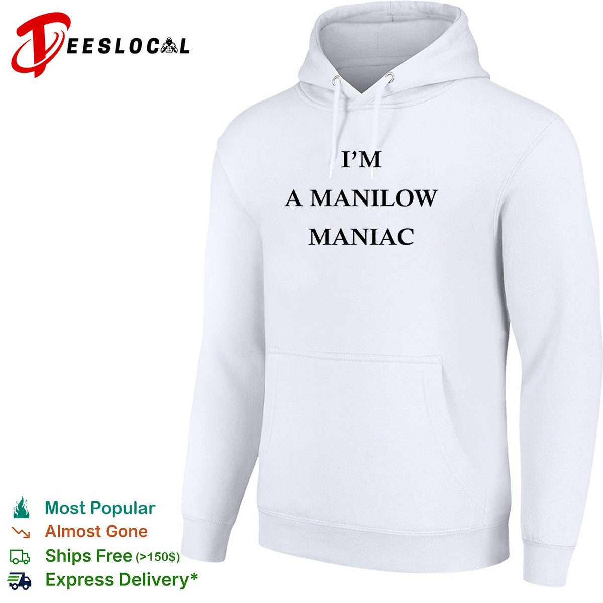 I’m a Manilow maniac Barry Manilow fan bold text shirt Unisex