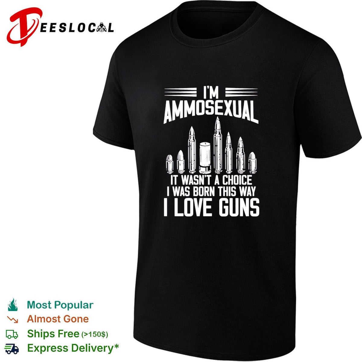 I’m ammosexual it wasn’t a choice I was born this way I love guns shirt Unisex