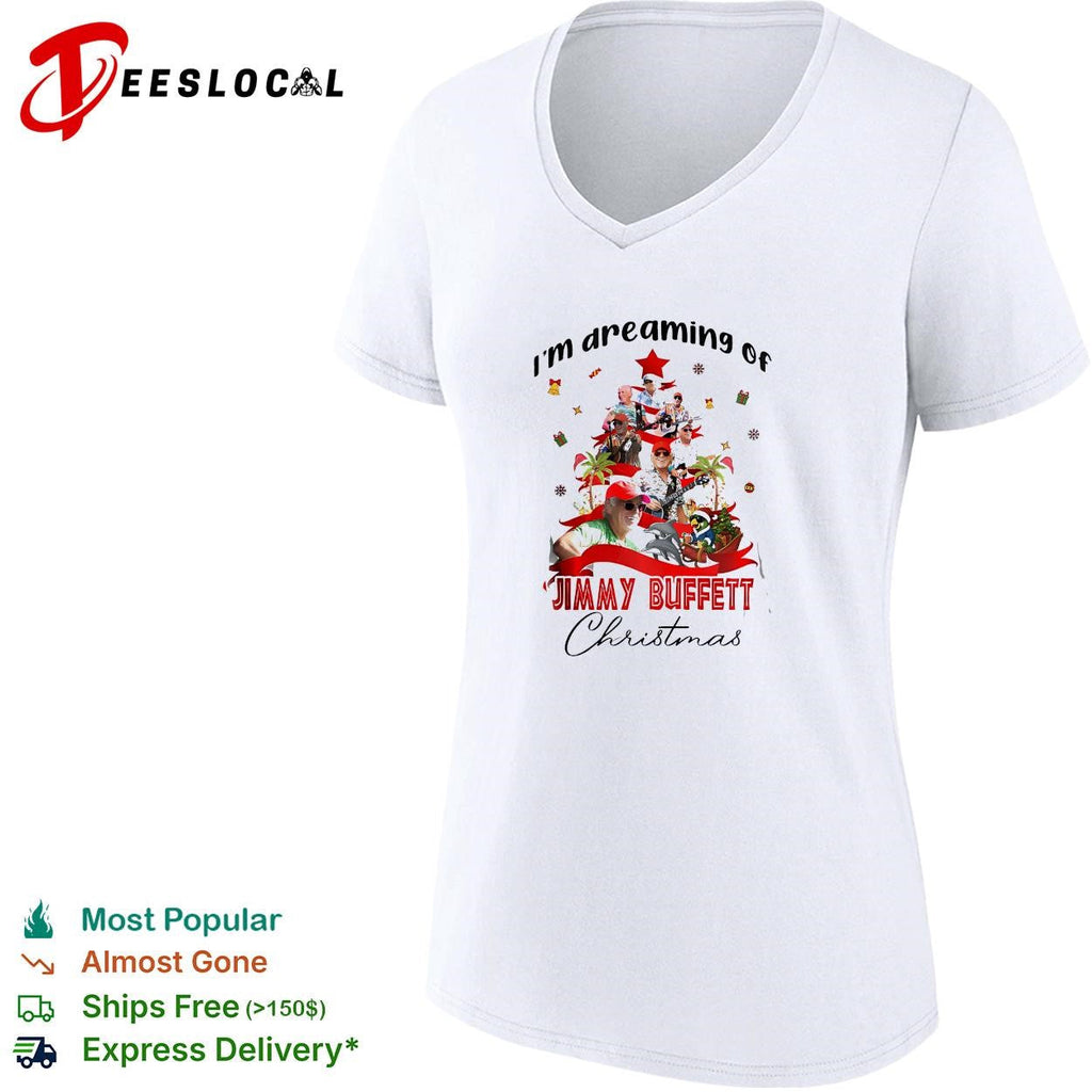 I’m dreaming of a Jimmy Buffett Christmas musician collage parrot poster shirt Unisex