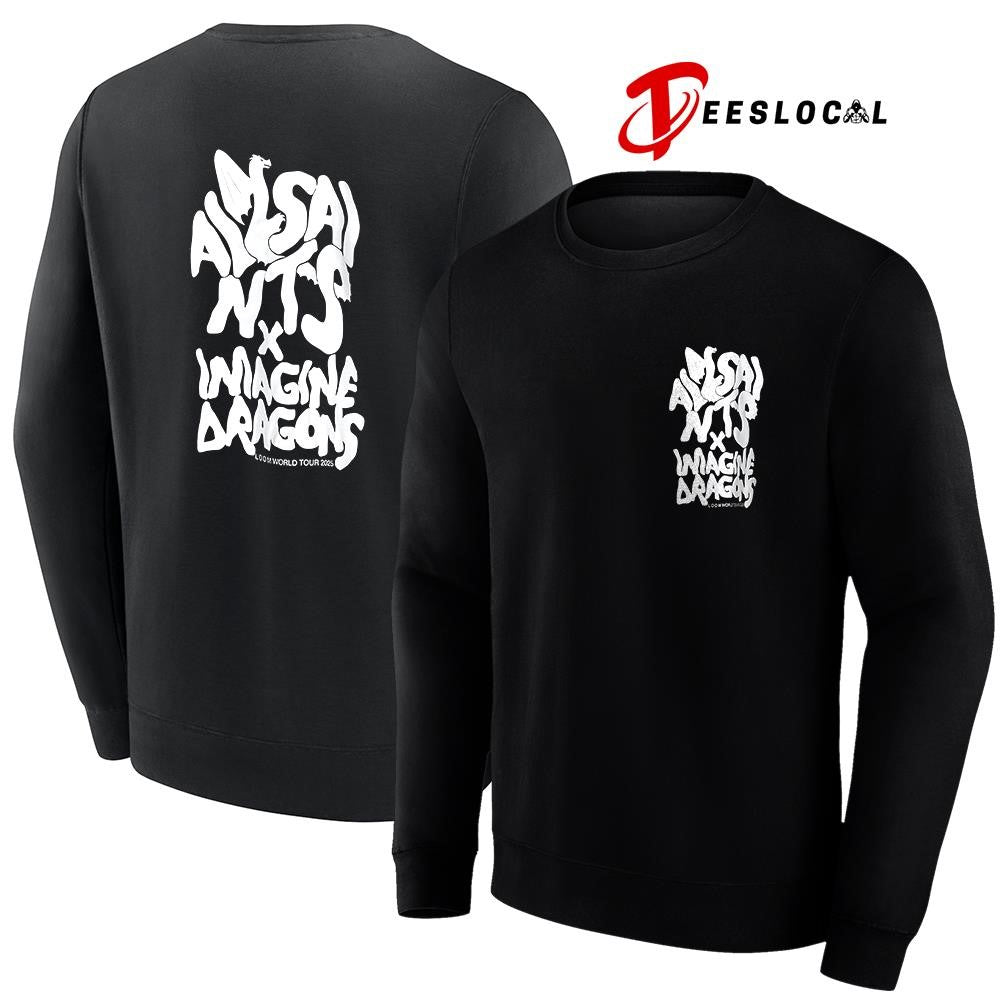 Imagine Dragons x All Saints Loom World Tour Drogando text shirt Unisex