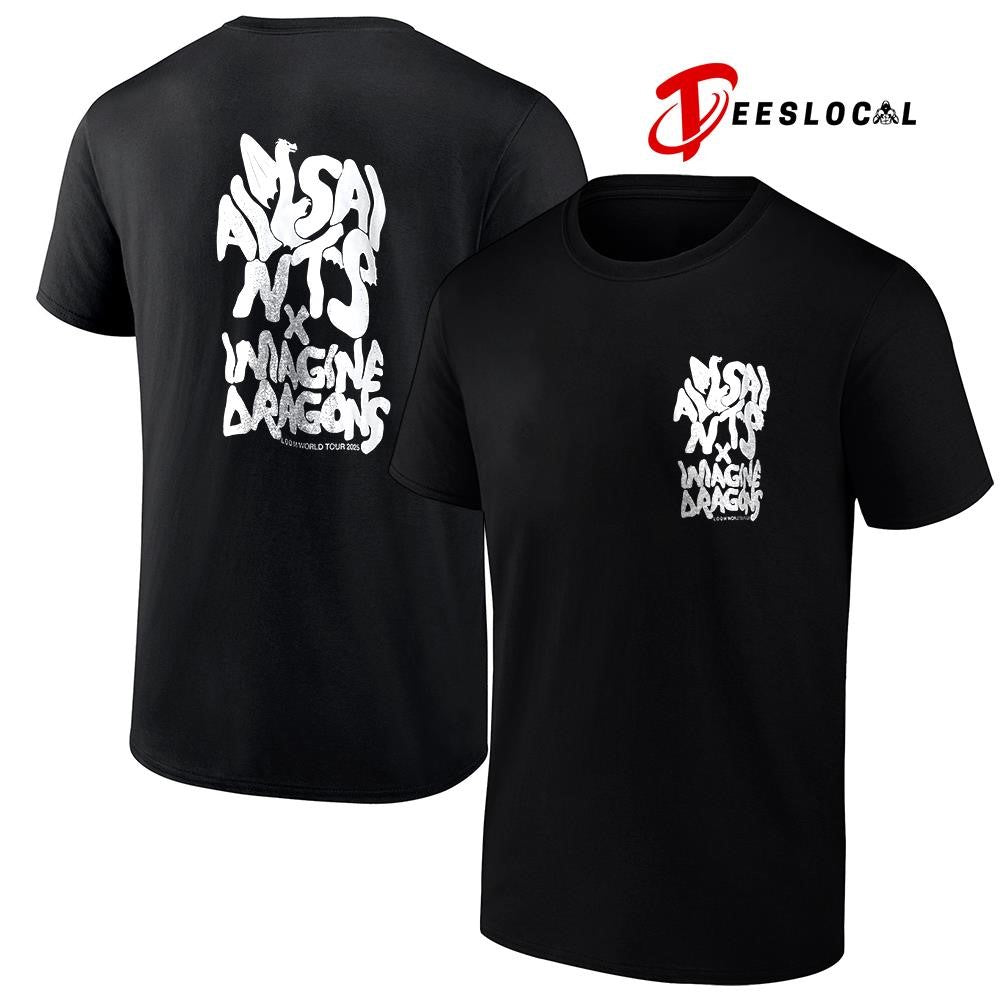 Imagine Dragons x All Saints Loom World Tour Drogando text shirt Unisex