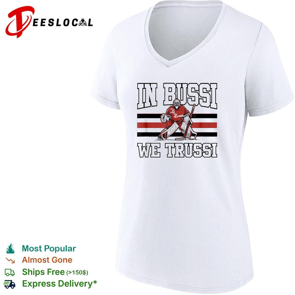 In Bussi we trussi hockey goalie graphic shirt Unisex