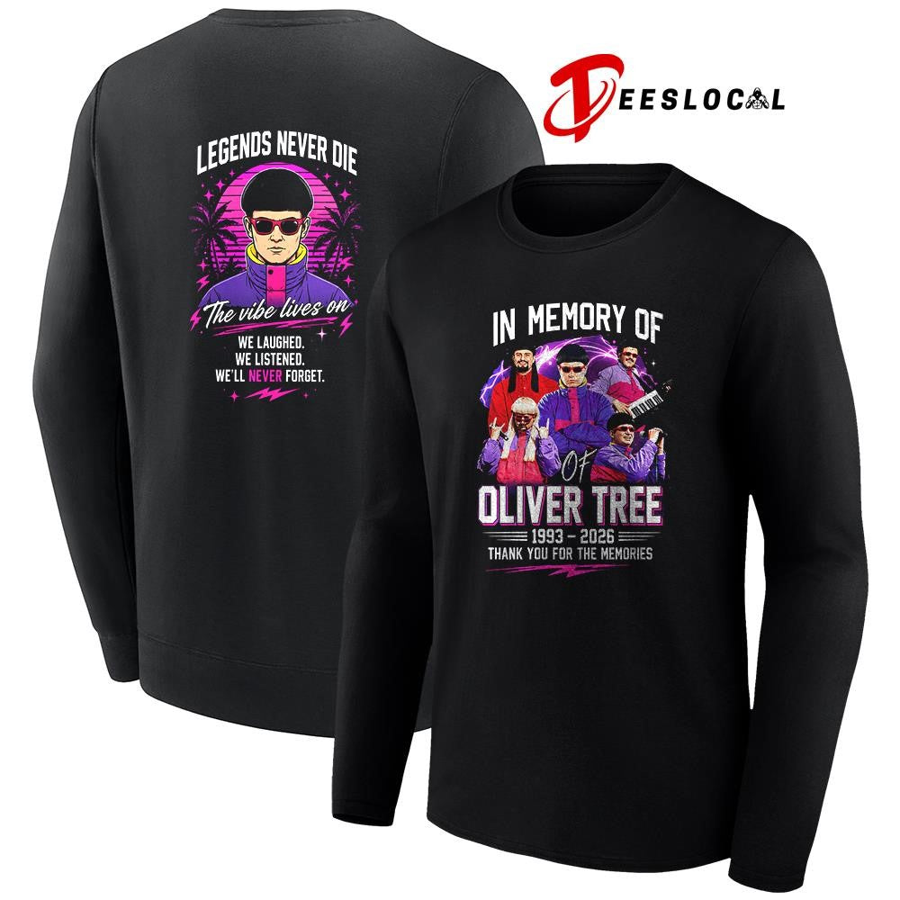 In loving memory of Oliver Tree legends never die the vibe lives on shirt Unisex
