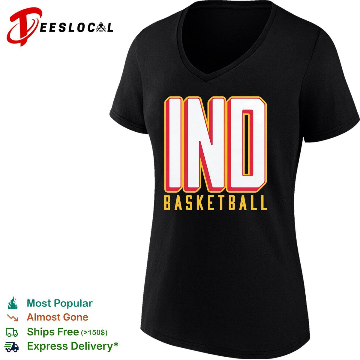 Indiana basketball bold stacked letters shirt Unisex