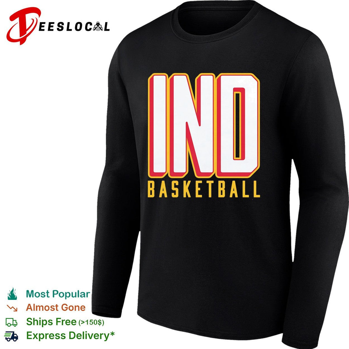 Indiana basketball bold stacked letters shirt Unisex