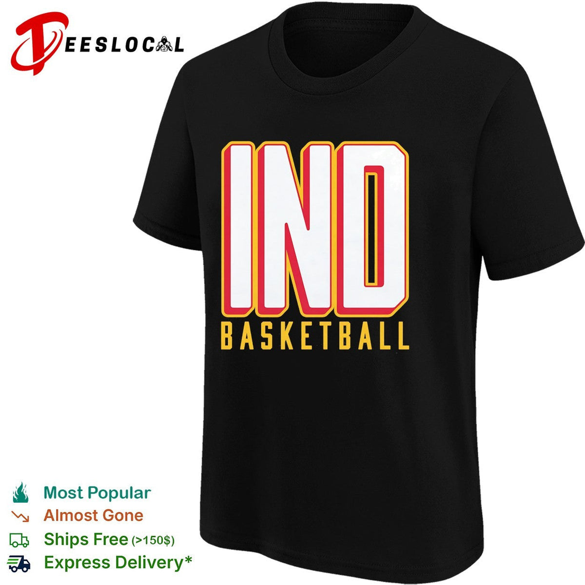 Indiana basketball bold stacked letters shirt Unisex