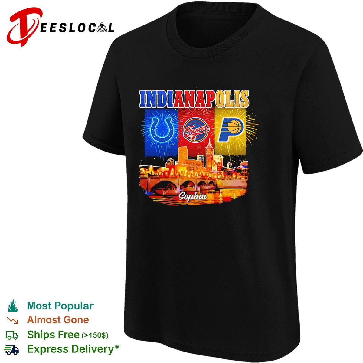 Indianapolis Colts Fever Pacers City Skyline Sophia shirt Unisex