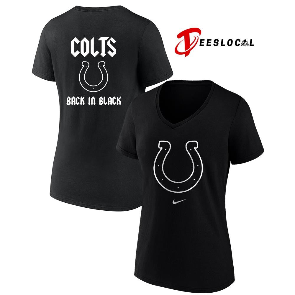 Indianapolis Colts back in black logo shirt Unisex