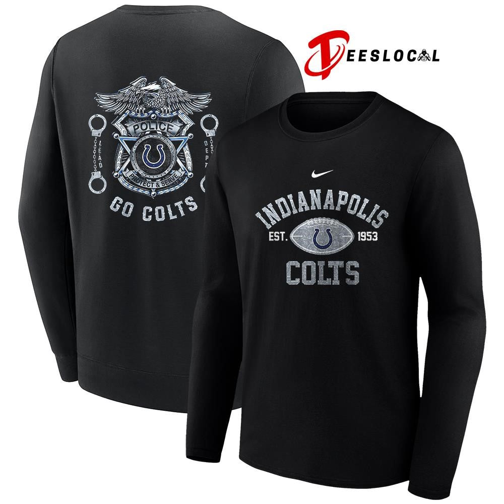 Indianapolis Colts law enforcement tribute protect and serve logo shirt Unisex