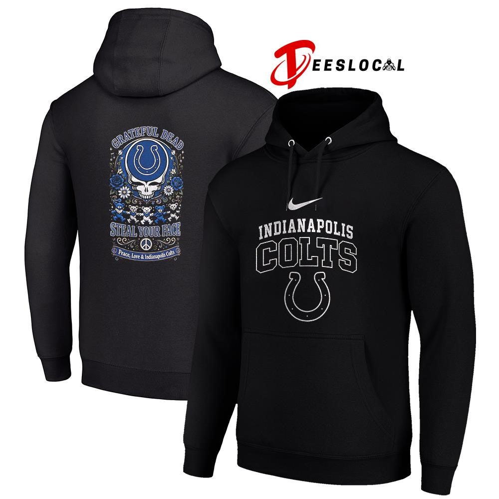 Indianapolis Colts x Grateful Dead steal your face peace love logo shirt Unisex
