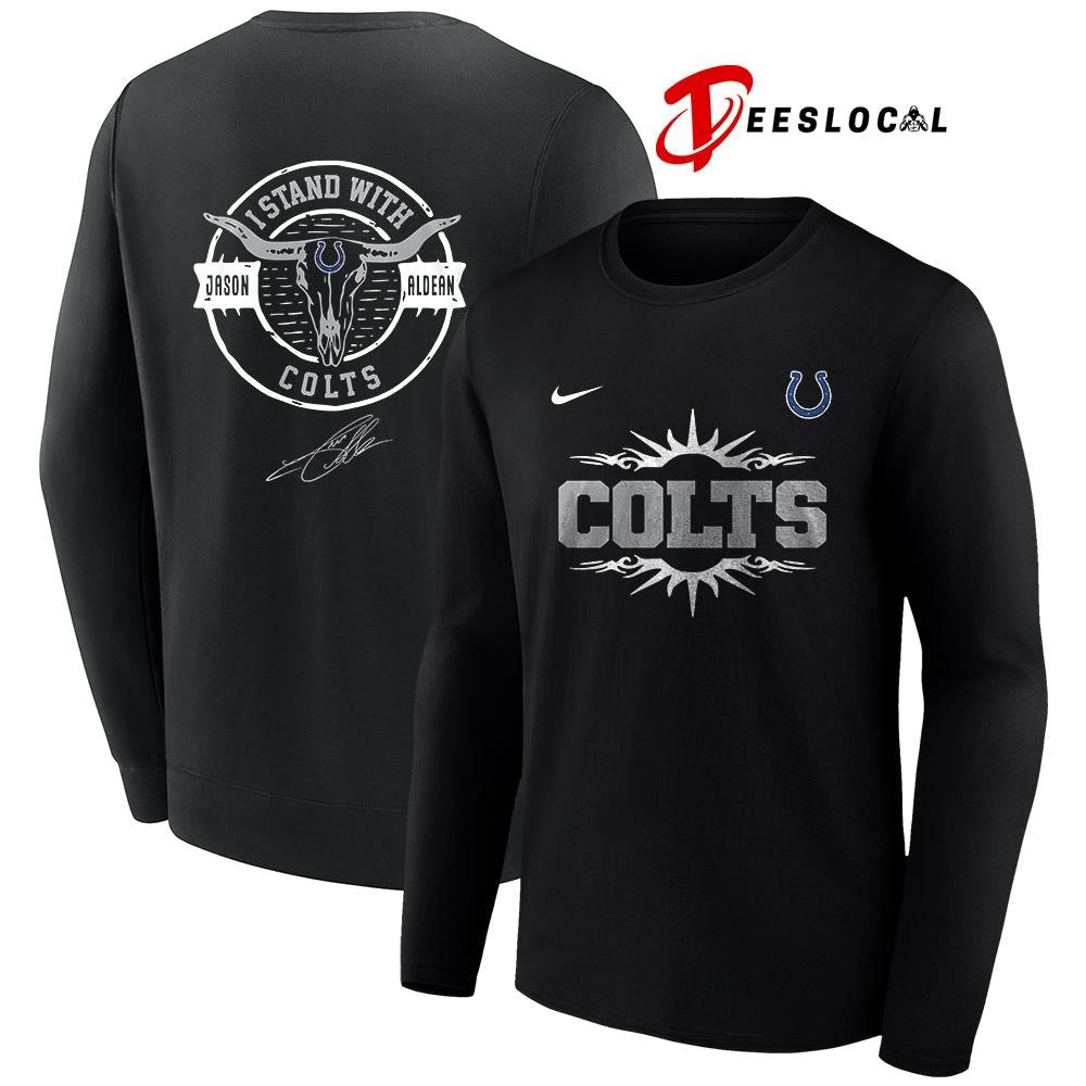 Indianapolis Colts x Jason Aldean I stand signature logo shirt Unisex