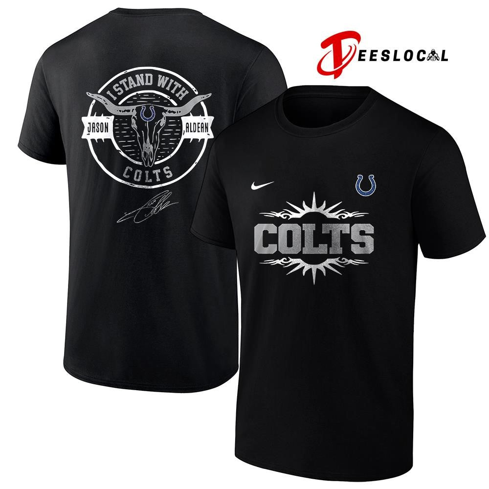 Indianapolis Colts x Jason Aldean I stand signature logo shirt Unisex