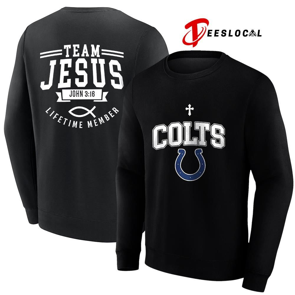 Indianapolis Colts x team Jesus lifetime member John 3 16 logo shirt Unisex