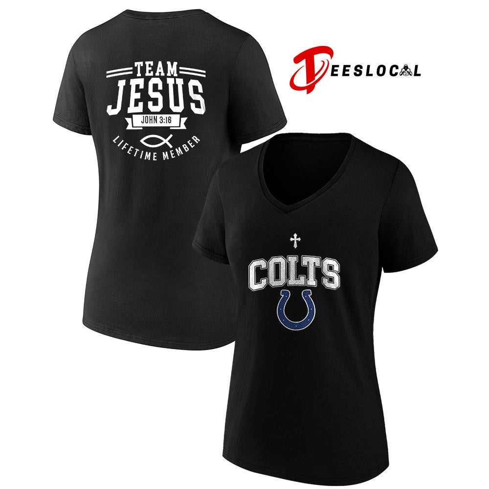 Indianapolis Colts x team Jesus lifetime member John 3 16 logo shirt Unisex