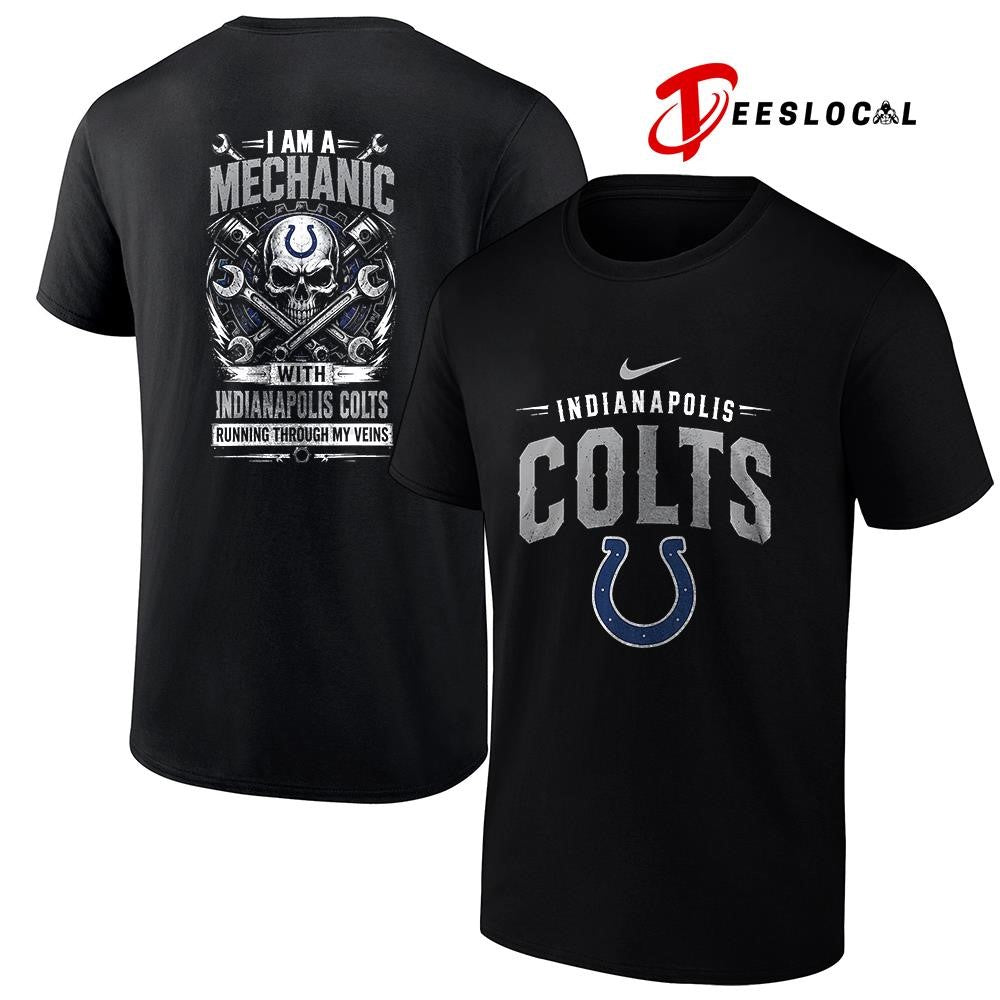 IndianapolisColtsIamamechanicrunningthroughmyveinsskeletonshirt Unisex