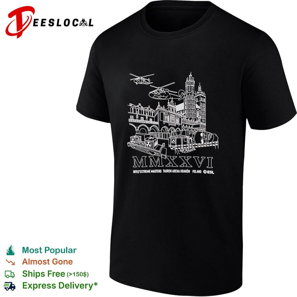 Intel Extreme Masters Tauron Arena Krakow Poland MMXXVI ESL gaming event shirt Unisex