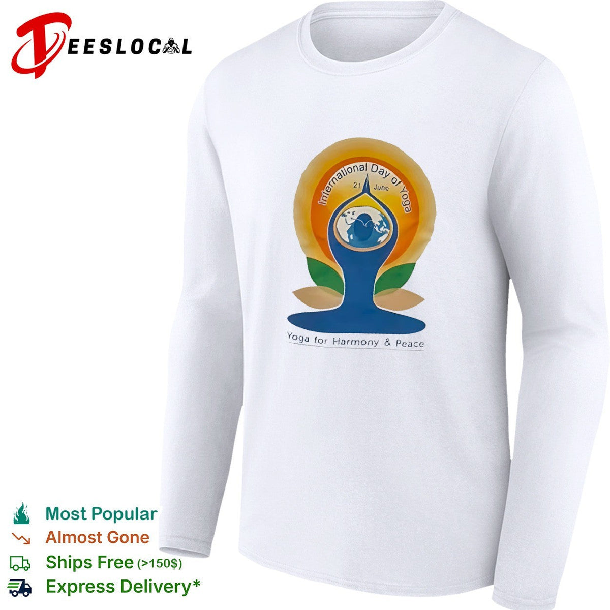 International Day of Yoga for harmony peace earth pose 21 June shirt Unisex