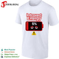 Introvert energy 5 percent low battery icon shirt Unisex