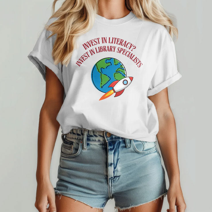 Invest In Literacy Invest In Library Specialists Shirt Unisex