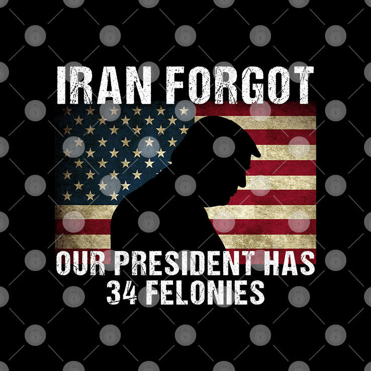 Iran Forgot Our President Has 34 Felonies Trump T Shirt Unisex