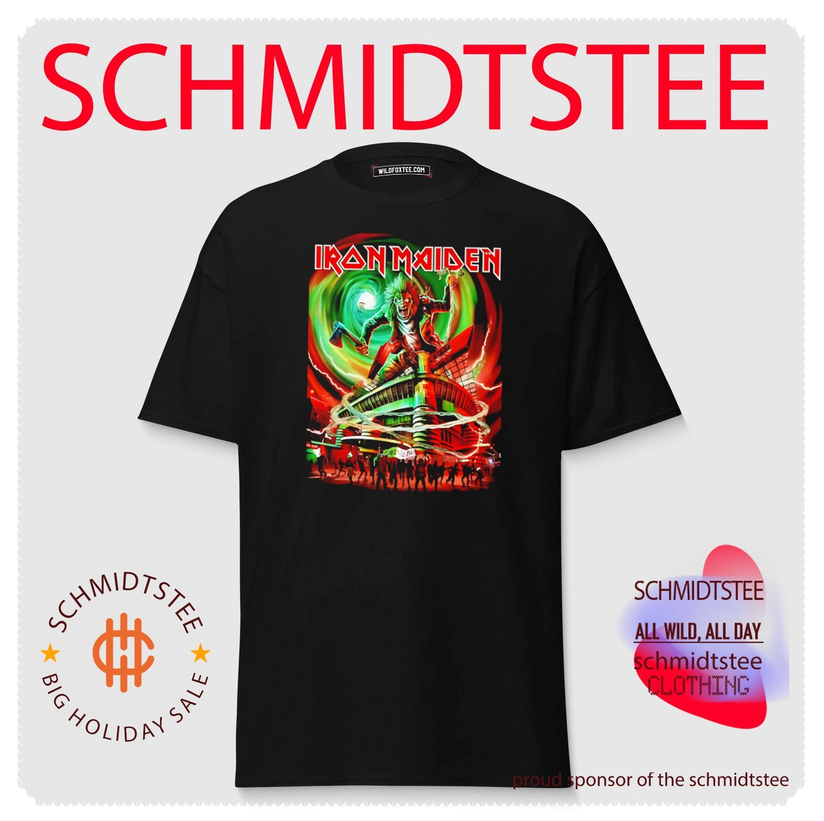 Iron Maiden Eddie with Axe at Stadium Heavy Metal shirt Unisex