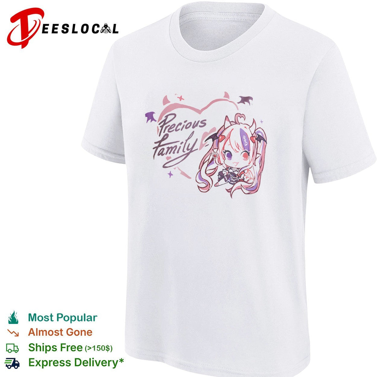 Ironmouse Precious Family VTuber Anime Chibi Character Kawaii Demon shirt Unisex