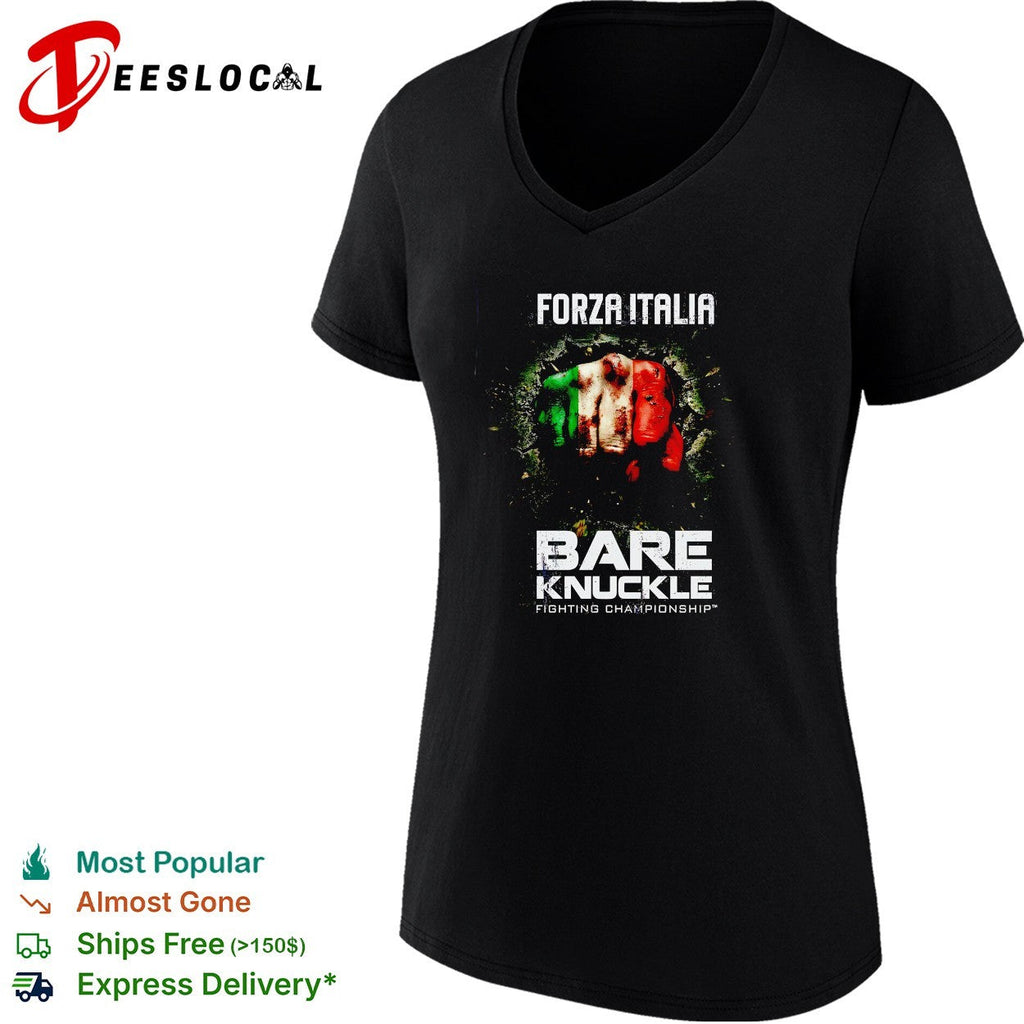 Italy fist flag bare knuckle fighting championship shirt Unisex