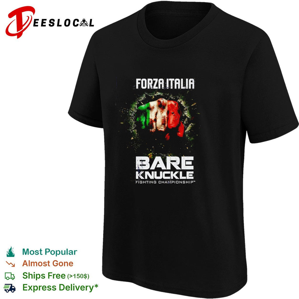Italy fist flag bare knuckle fighting championship shirt Unisex