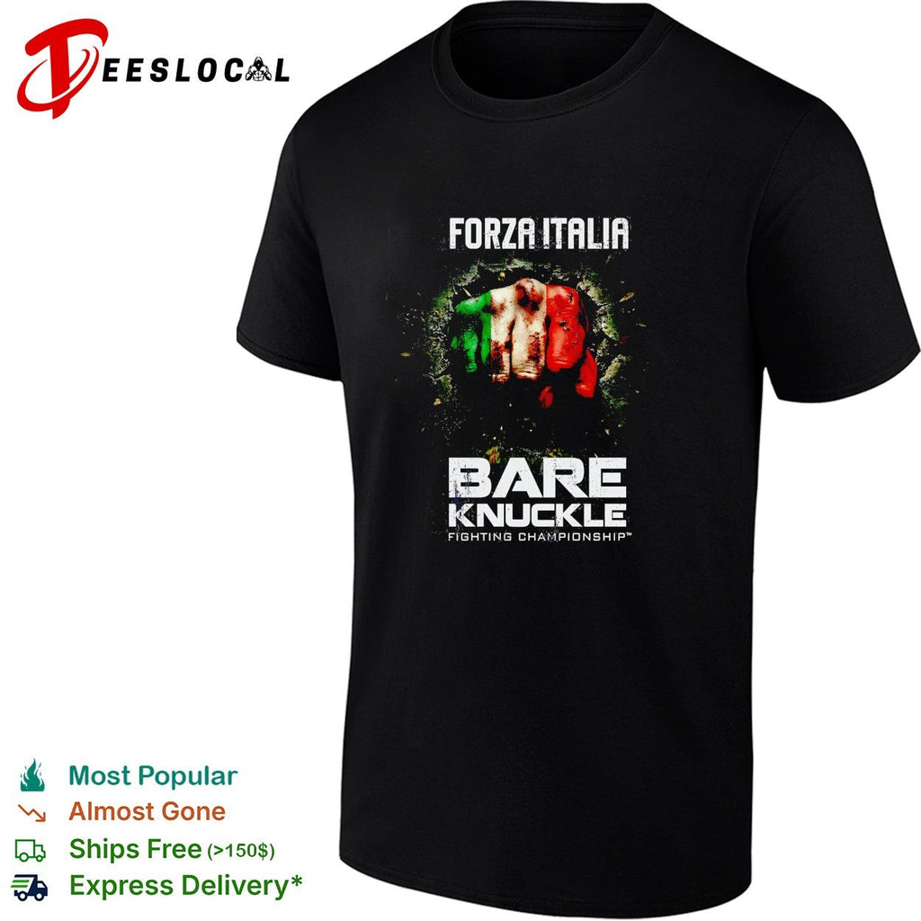Italy fist flag bare knuckle fighting championship shirt Unisex