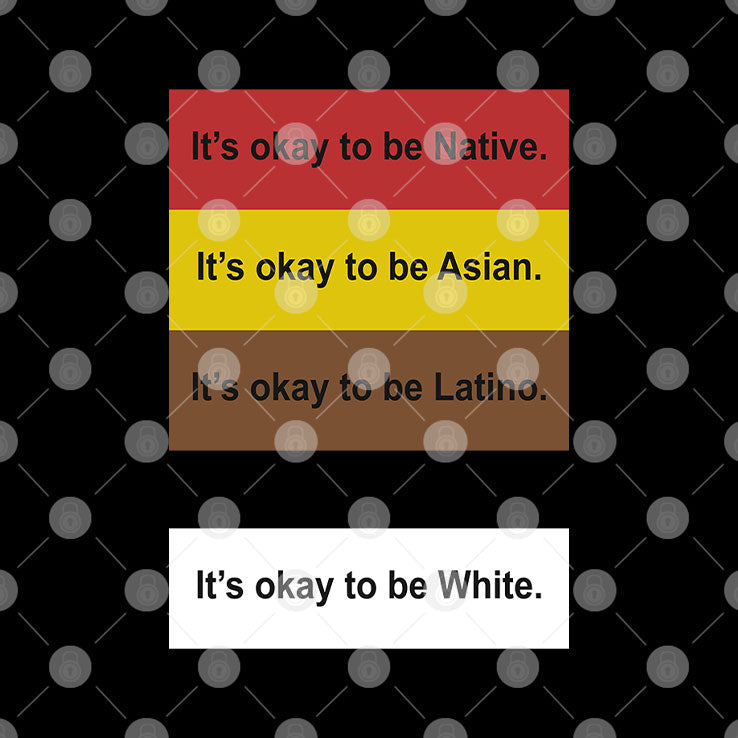 It’s Okay To Be Native Asian Latino White T Shirt Unisex