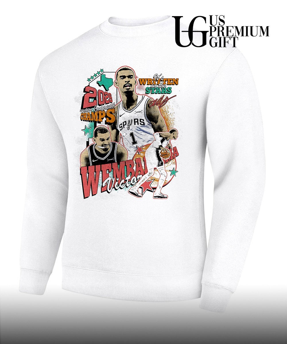 It’s Written in the Stars Alien Victor Wembanyama San Antonio Spurs NBA 2026 signature shirt