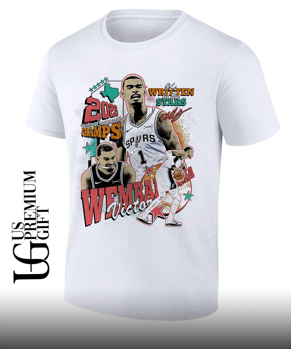 It’s Written in the Stars Alien Victor Wembanyama San Antonio Spurs NBA 2026 signature shirt