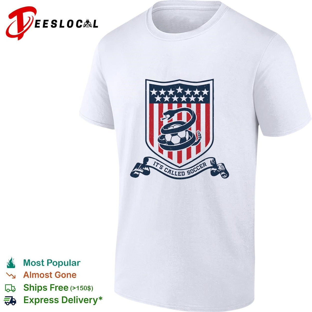 It’s called soccer snake wrapped around ball crest badge shirt Unisex