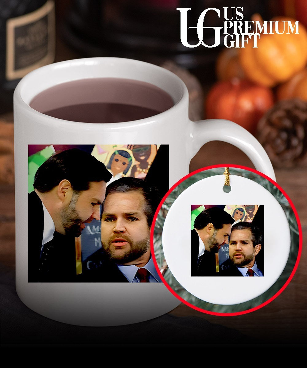 JD Vance and Jerry Falwell Jr whispering in the American shirt Unisex