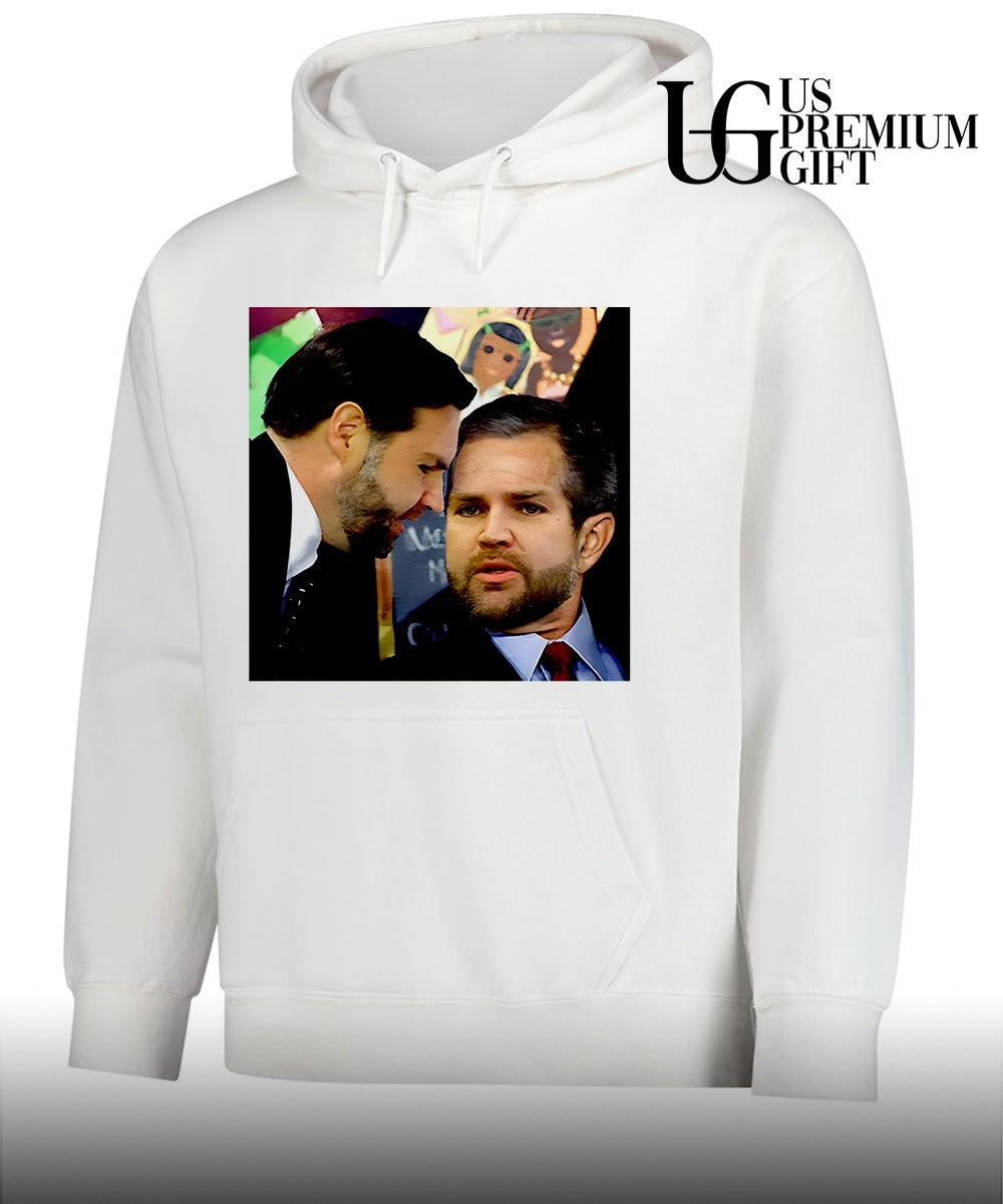 JD Vance and Jerry Falwell Jr whispering in the American shirt Unisex