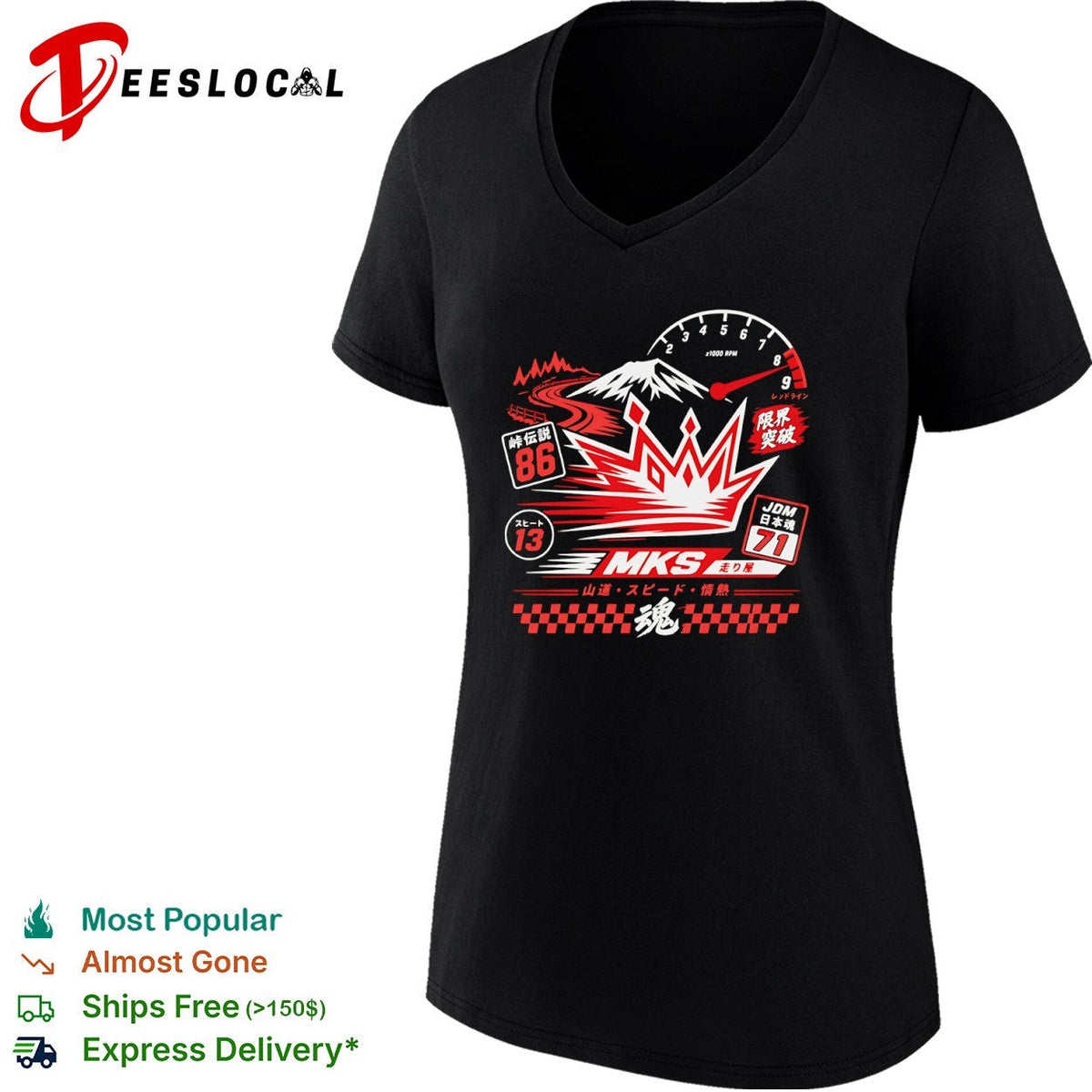 JDM MKS 86 71 Touge Legend Japanese Spirit Mountain Speed Passion Racing shirt Unisex