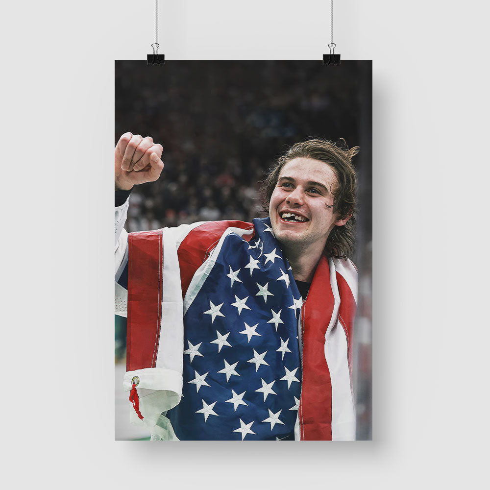 Jack Hughes Ice Hockey Champion Poster Unisex