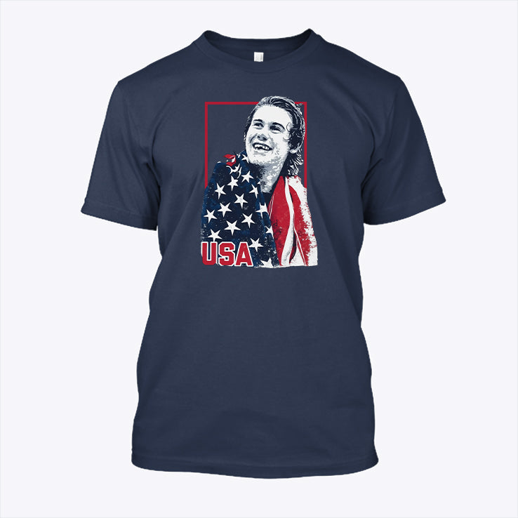 Jack Hughes USA Gold Hockey Shirt Unisex