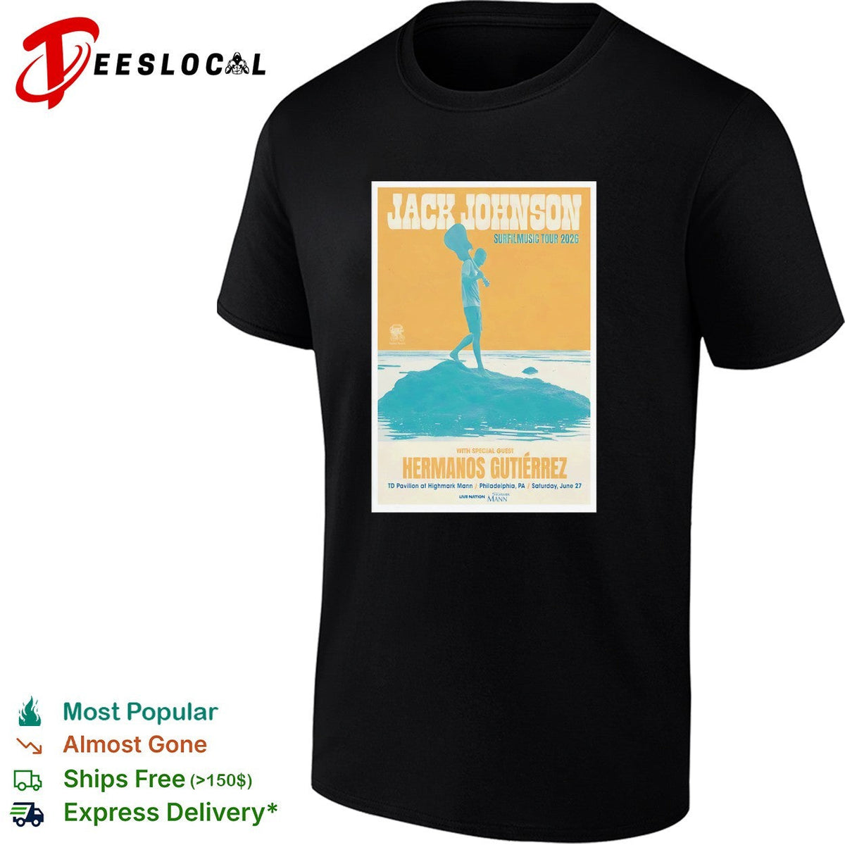 Jack Johnson Sunmoon tour 2026 poster shirt Unisex